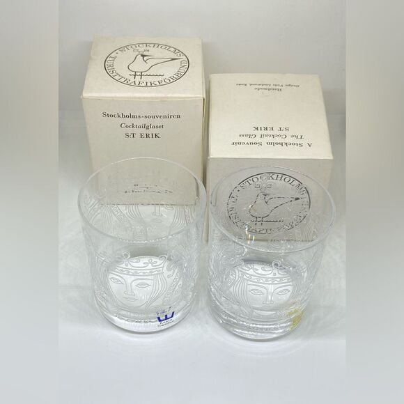 Kosta Boda Other - Kosta‎ Boda Cocktail Glasses S:T ERIK design Vicke Lindstrand set of 2 glasses